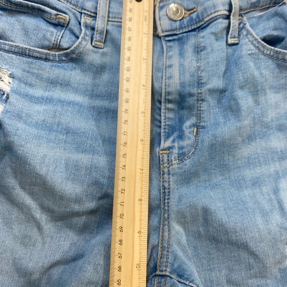 Levi's Classic Blue Straight Leg Jeans with Distressed Details - Picture 12 of 12